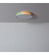 Plafonnier LED Rond Bois 18W CCT Sélectionnable Semi-Dari Ø320 mm - 71573 - vue 4