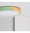 Plafonnier LED Rond Bois 18W CCT Sélectionnable Semi-Dari Ø320 mm - 71573 - vue 8