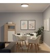 Plafonnier LED Rond Bois 24W CCT Sélectionnable Semi-Dari Ø418 mm - 71581 - vue 6