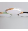 Plafonnier LED Rond Bois 36W CCT Sélectionnable Semi-Dari Ø500 mm - 71582 - vue 4