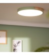 Plafonnier LED Rond Bois 36W CCT Sélectionnable Semi-Dari Ø500 mm - 71582 - vue 7