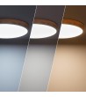Plafonnier LED Rond Bois 36W CCT Sélectionnable Semi-Dari Ø500 mm - 71582 - vue 8