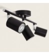 Plafonnier Orientable Métal 3 Spots Albus Black - 108618 - vue 3