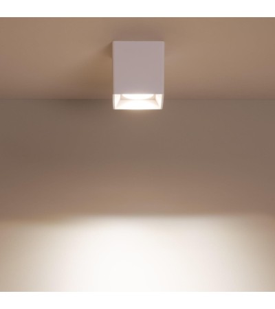 Plafonnier Space Carré Blanc avec Ampoule GU10 - 94254 - vue 9
