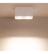 Plafonnier Space Carré Double Blanc avec Ampoule GU10 - 94275 - vue 9
