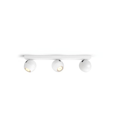 Plafonnier White Ambiance Buckram 3 Spots GU10 Hue - 85709 - vue 3