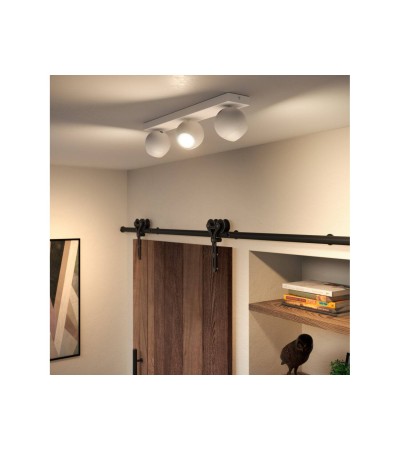 Plafonnier White Ambiance Buckram 3 Spots GU10 Hue - 85709 - vue 4