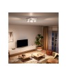Plafonnier White Ambiance Buckram 4 Spots GU10 Hue - 85749 - vue 4