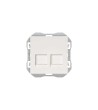 Plaque Prise RJ45 avec Double Connecteur SIMON 270 20000188 - 92563 - vue 3