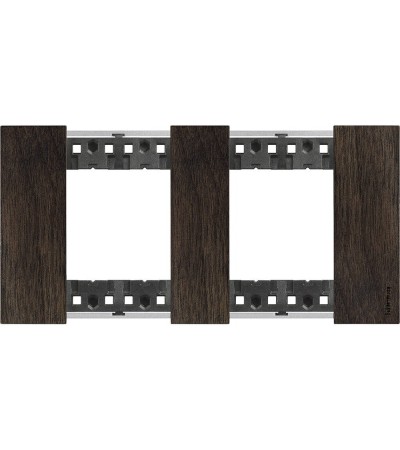 Platine de Finition 2 x 2 Modules Bois BTicino Living Now KA4802M2L_ - 82944 - vue 2