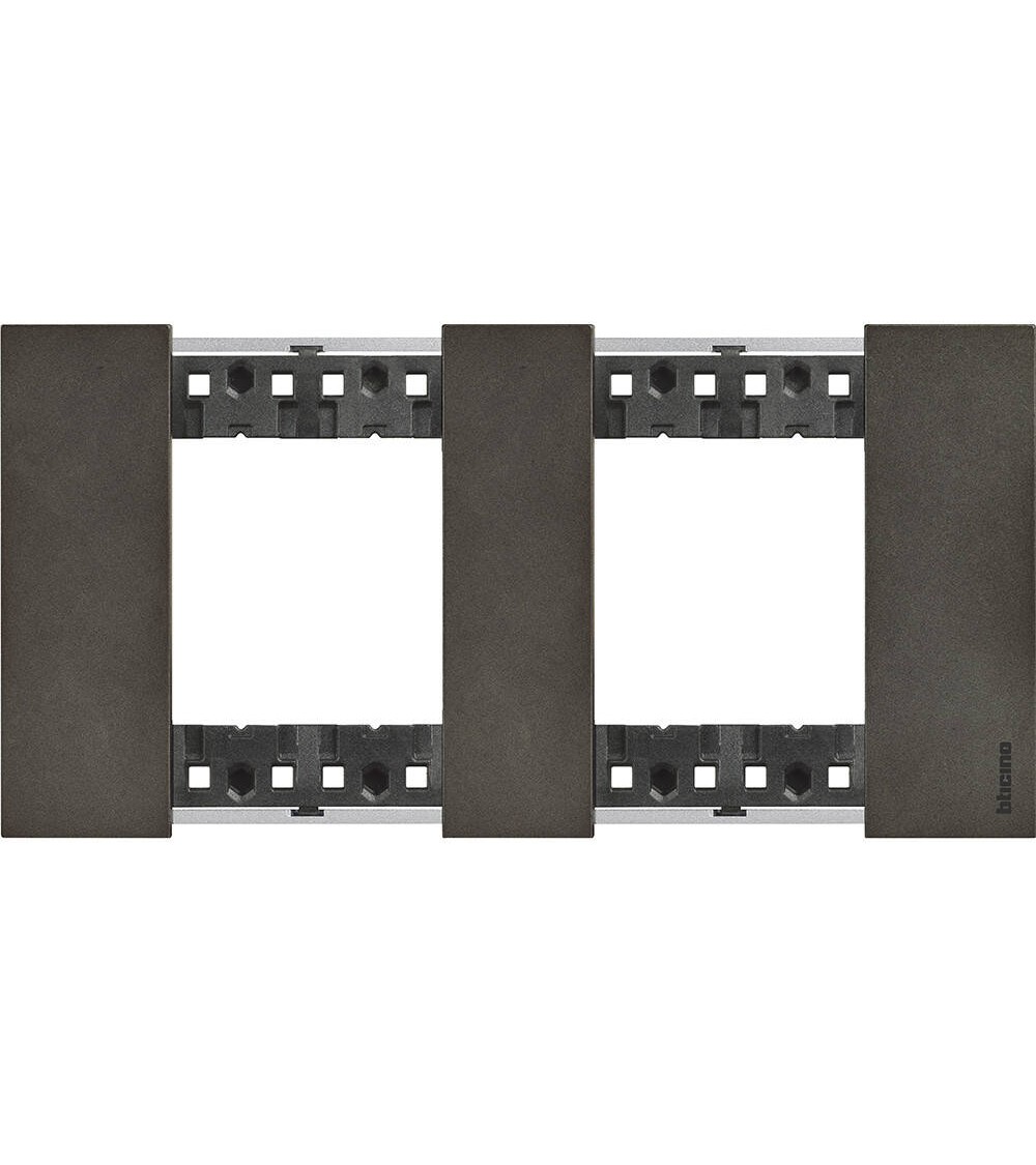 Platine de Finition 2 x 2 Modules Métals BTicino Living Now KA4802M2_ - 82897 - vue 2