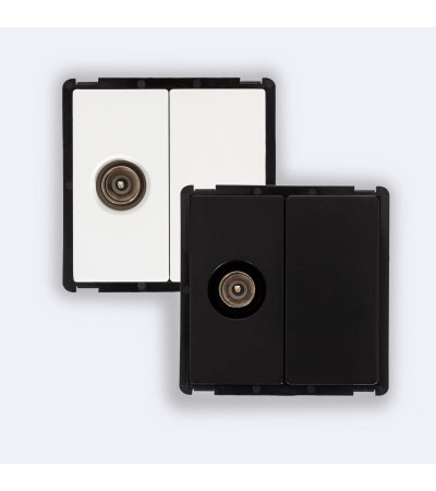Prise TV Mâle + Obturateur Modern - 102518 - vue 3