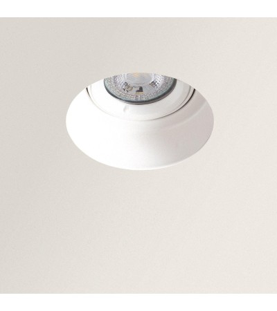 Colerette Downlight Ronde Intégration Pltre/Pladur pour Ampoule LED GU10 Coupe à˜ 90 mm Trimless Ajustable