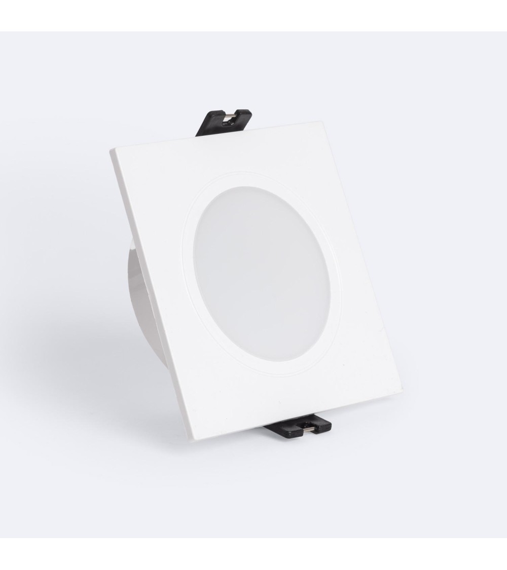 Collerette Downlight Carré IP65 pour Ampoule LED GU10 / GU5.3 Coupe Ø75 mm Maxis - 113846 - vue 1