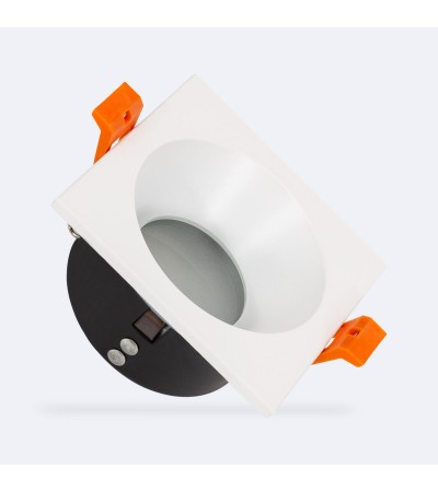 Collerette Downlight Carrée IP65 pour Ampoule LED GU10 Coupe Ø75 mm